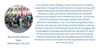 Guatemala Mission Team - Restoration Church